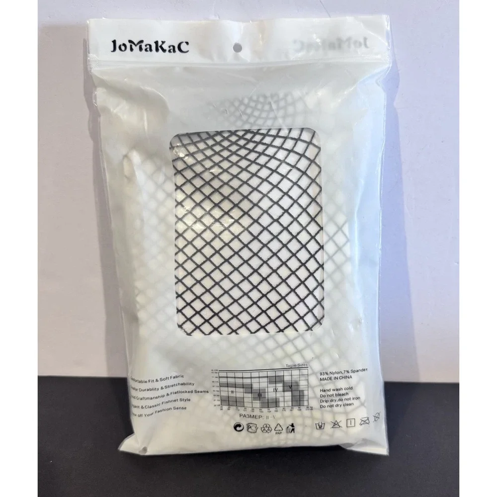 NWT JoMakaC‎ One Size Black Fishnet Tights Thigh High Stockings-Contains 4 Pairs